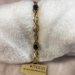NWT Sapphire Diamond Bracelet 18KT Gold